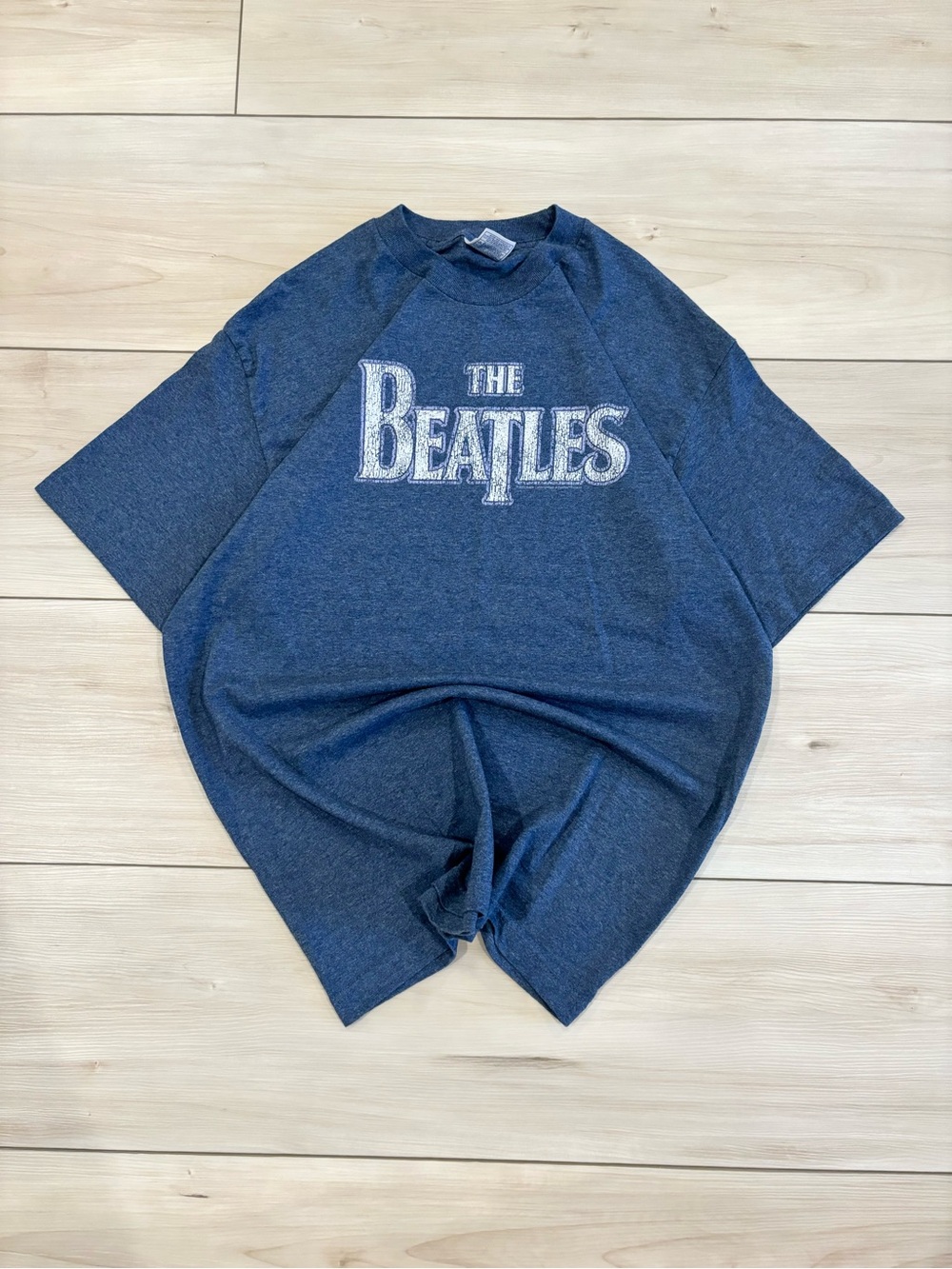 AAA The Beatles vintage 90s band rock n roll Men's Short Sleeve Band Tee - Blue